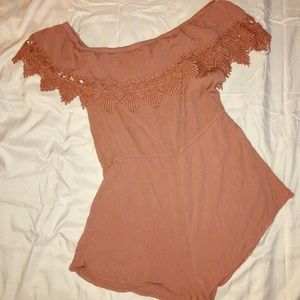 Ambiance Off the Shoulder Romper
